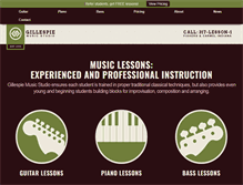 Tablet Screenshot of gillespiemusic.com